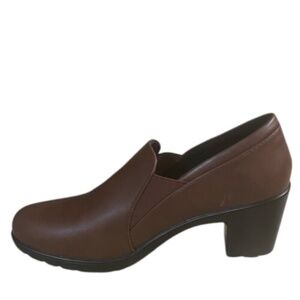 Dream Pairs Womens Brown Low Chunky Block Heels Pumps Slip On‎ Shoes Size 9